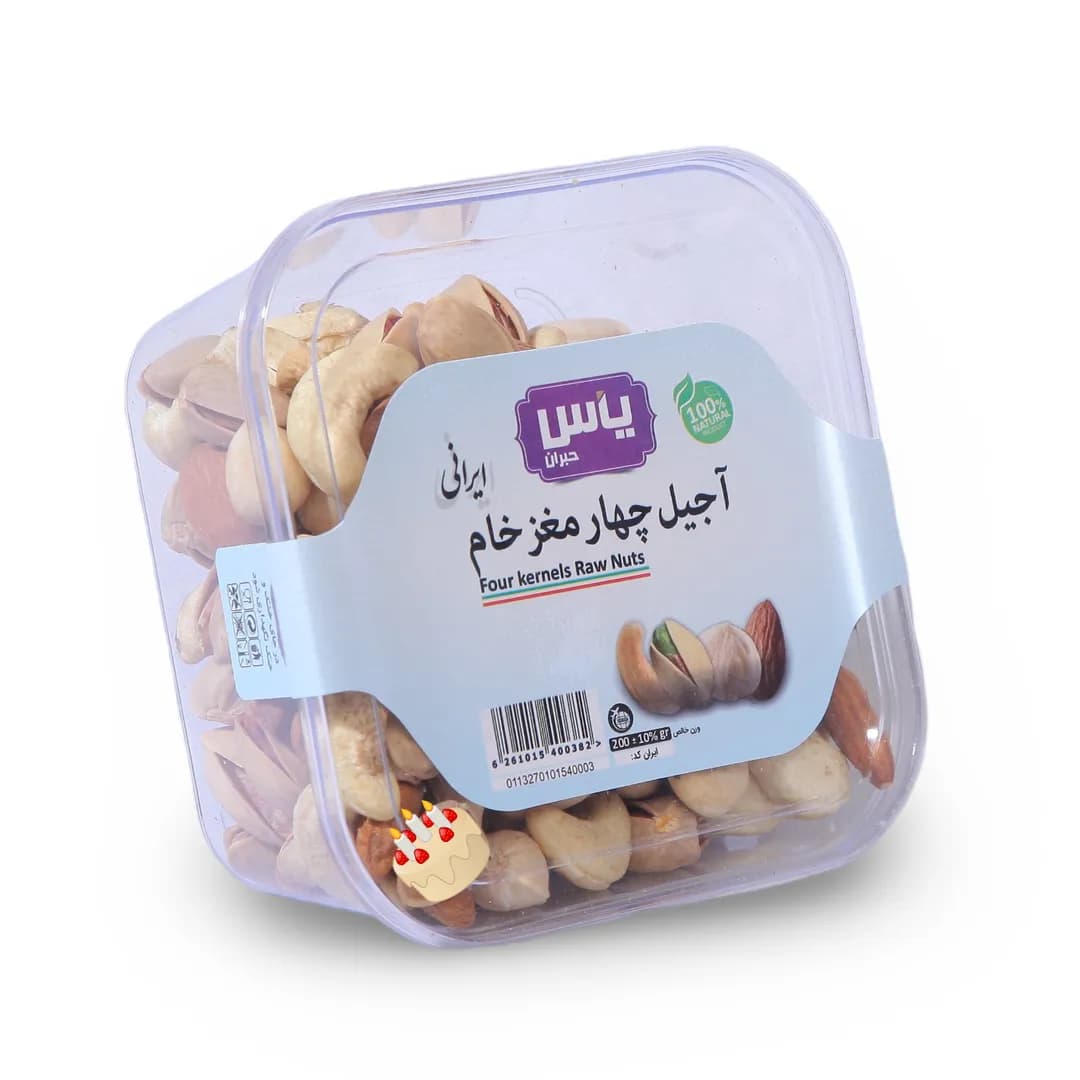 آجیل چهار مغز خام یاس محصول